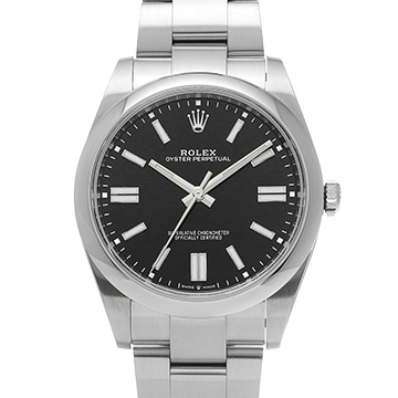 ロレックス オイスターパーペチュアル 41 124300 ブライトブラック メンズ 時計 【中古】【wristwatch】