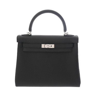 エルメス ケリー 25 内縫い 2WAY   ブラック トゴ レディース バッグ 【未使用】【bag】