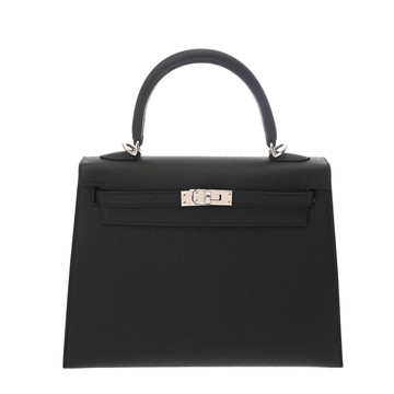 エルメス ケリー25 外縫い ブラック ヴォーエプソン レディース バッグ 【新品】【bag】