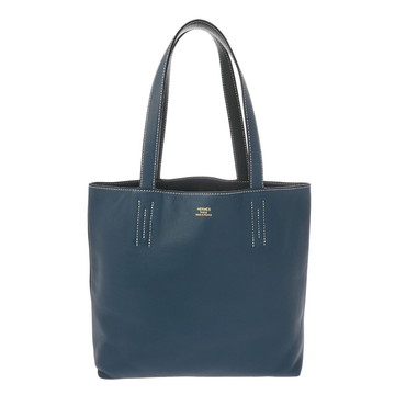 エルメス ドゥブルセンス 36 ブルータラサ/グリーン ヴォーシッキム ユニセックス バッグ 【中古】【bag】