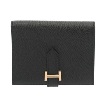 エルメス ベアン コンパクト ブラック ヴォーエプソン レディース 財布 【中古】【purse】