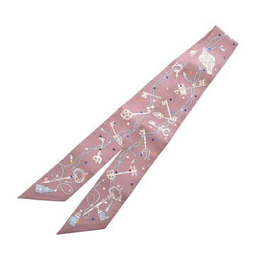 エルメス ツイリー LES CLES A POIS マルチカラー シルク100％ レディース 【未使用】【other】