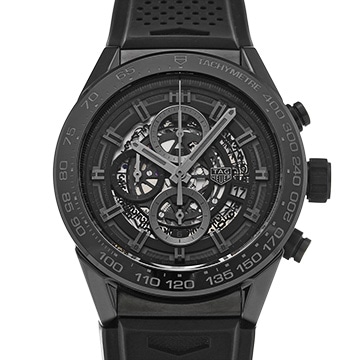 タグ ホイヤー カレラ キャリバーホイヤー01 クロノグラフ CAR2A90.FT6071 ブラック メンズ 時計 【中古】【wristwatch】