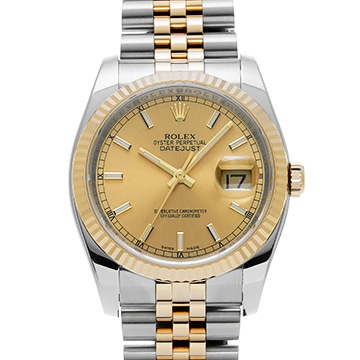 ロレックス デイトジャスト 116233 シャンパン メンズ 時計 【中古】【wristwatch】