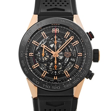 タグ ホイヤー カレラ キャリバーホイヤー01 クロノグラフ CAR2A5A.FT6044 ブラック メンズ 時計 【中古】【wristwatch】