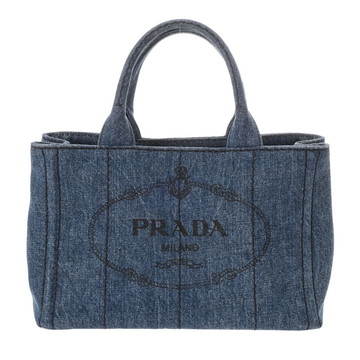 プラダ カナパ ハンドバッグ ブルー 1BG439 ファブリック/キャンバス レディース バッグ 【中古】【bag】