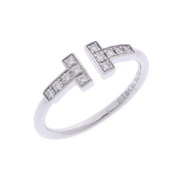 ティファニー Tワイヤー リング シルバー K18ホワイトゴールド WG レディース ジュエリー 【中古】【jewelry】
