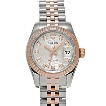 ロレックス デイトジャスト 179171G シルバーコンピュータ/ダイヤモンド レディース 時計 【中古】【wristwatch】