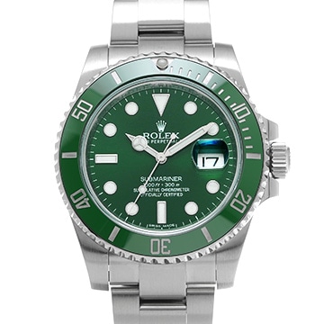 ロレックス サブマリーナ デイト 116610LV グリーン メンズ 時計 【中古】【wristwatch】