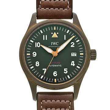 IWC パイロットウォッチ オートマティック スピットファイア IW326802 グリーン メンズ 時計 【中古】【wristwatch】