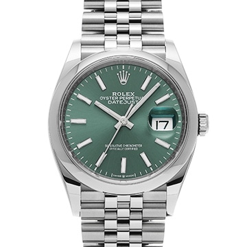 ロレックス デイトジャスト 36 126200 ミントグリーン メンズ 時計 【中古】【wristwatch】