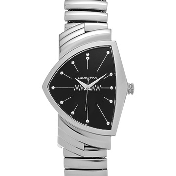 ハミルトン ベンチュラ クォーツ H24411732 ブラック メンズ 時計 【中古】【wristwatch】