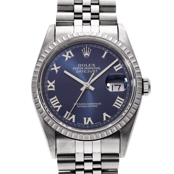 ロレックス デイトジャスト 16200 ブルー メンズ 時計 【中古】【wristwatch】