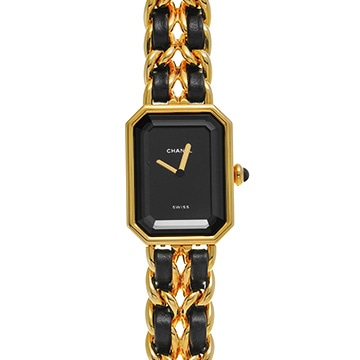 シャネル プルミエール M H0001 ブラック レディース 時計 【中古】【wristwatch】