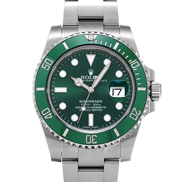 ロレックス サブマリーナ デイト 116610LV グリーン メンズ 時計 【中古】【wristwatch】