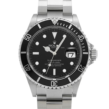 ロレックス サブマリーナ デイト 16610 ブラック メンズ 時計 【中古】【wristwatch】