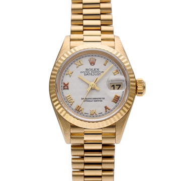 ロレックス デイトジャスト 69178 アイボリーピラミッド レディース 時計 【中古】【wristwatch】