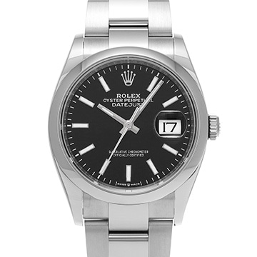 ロレックス デイトジャスト 36 126200 ブライトブラック メンズ 時計 【中古】【wristwatch】