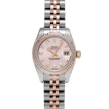 ロレックス デイトジャスト 179171G ピンク/ダイヤモンド レディース 時計 【中古】【wristwatch】