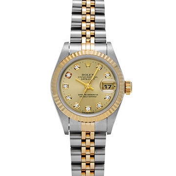 ロレックス デイトジャスト 69173G シャンパン/ダイヤモンド レディース 時計 【中古】【wristwatch】