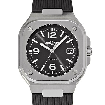 ベル＆ロス BR 05 ブラックスチール BR05A-BL-ST/SRB ブラック メンズ 時計 【中古】【wristwatch】