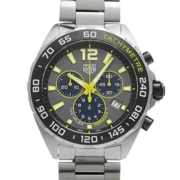 タグ ホイヤー フォーミュラ1 クォーツ クロノグラフ CAZ101AG.BA0842 グレー/ブラック メンズ 時計 【中古】【wristwatch】