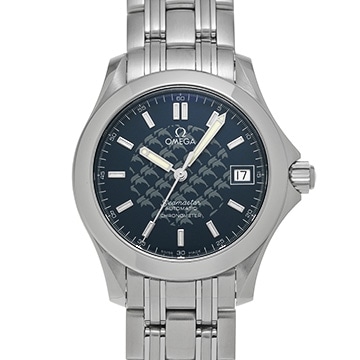 オメガ シーマスター 120 ジャック・マイヨール 2002 2508.80 ブルー メンズ 時計 【中古】【wristwatch】