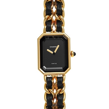シャネル プルミエール L H0001 ブラック レディース 時計 【中古】【wristwatch】