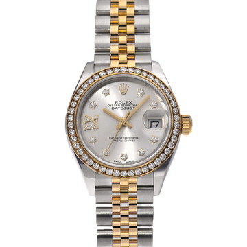 ロレックス レディ デイトジャスト 28 279383RBR シルバー/スターダイヤモンド レディース 時計 【中古】【wristwatch】