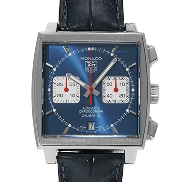 タグ ホイヤー モナコ キャリバー12 クロノグラフ CAW2111.FC6183 ブルー/シルバー メンズ 時計 【中古】【wristwatch】