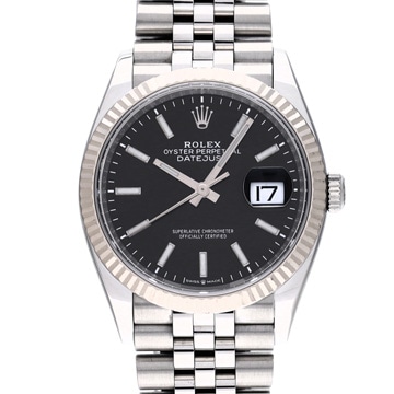 ロレックス デイトジャスト 36 126234 ブライトブラック メンズ 時計 【中古】【wristwatch】