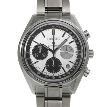 セイコー プロスペックス セイコー自動巻クロノグラフ 50th SBEC005 シルバー/ブラック メンズ 時計 【中古】【wristwatch】