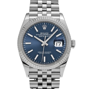 ロレックス デイトジャスト 36 126234 ブライトブルー メンズ 時計 【中古】【wristwatch】