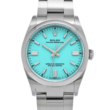 ロレックス オイスターパーペチュアル 36 126000 ターコイズブルー メンズ 時計 【中古】【wristwatch】
