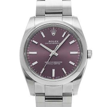ロレックス オイスターパーペチュアル 34 114200 レッドグレープ メンズ 時計 【中古】【wristwatch】