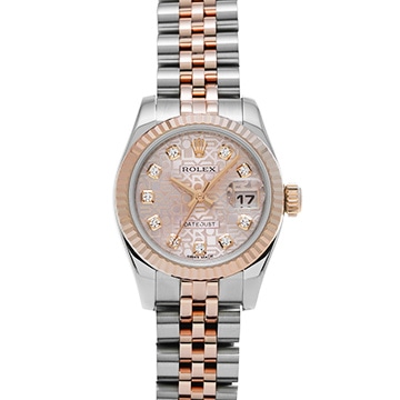 ロレックス デイトジャスト 179171G ピンクコンピュータ/ダイヤモンド レディース 時計 【中古】【wristwatch】