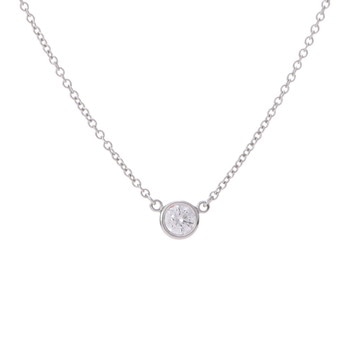 ティファニー バイザヤード ネックレス シルバー Pt950プラチナ レディース ジュエリー 【中古】【jewelry】