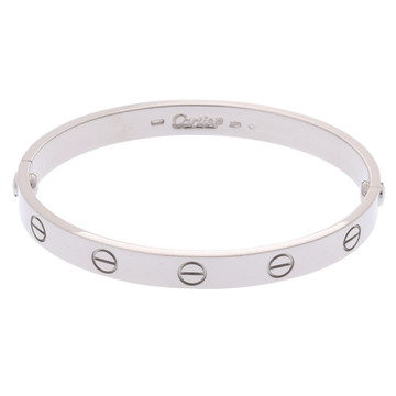 カルティエ ラブブレスレット #16 旧型 シルバー K18ホワイトゴールド WG レディース ジュエリー 【中古】【jewelry】