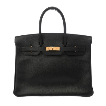 エルメス バーキン 35 ブラック/ゴールド金具 アルデンヌ ユニセックス バッグ 【中古】【bag】