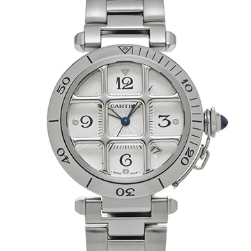 カルティエ パシャ グリッド  W31040H3 シルバー メンズ 時計 【中古】【wristwatch】