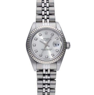 ロレックス デイトジャスト 69174G シルバー/ダイヤモンド レディース 時計 【中古】【wristwatch】