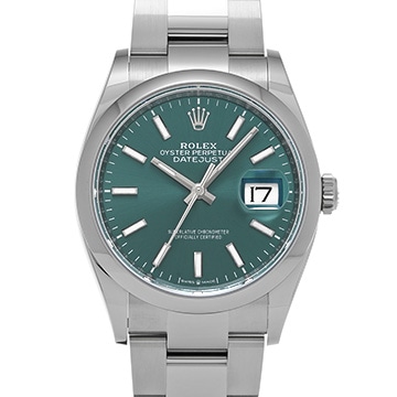 ロレックス デイトジャスト 36 126200 ミントグリーン メンズ 時計 【中古】【wristwatch】