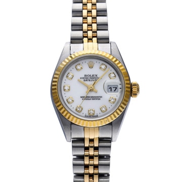 ロレックス デイトジャスト 79173G ホワイト/ダイヤモンド レディース 時計 【中古】【wristwatch】