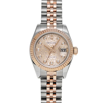 ロレックス デイトジャスト 179171G ピンクコンピュータ/ダイヤモンド レディース 時計 【中古】【wristwatch】