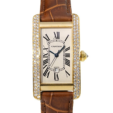 カルティエ タンクアメリカン MM WB701951 シルバー ユニセックス 時計 【中古】【wristwatch】