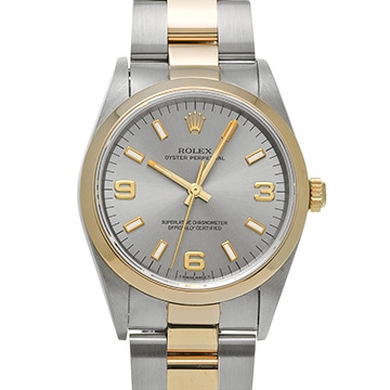 ロレックス オイスターパーペチュアル 14203 グレー メンズ 時計 【中古】【wristwatch】
