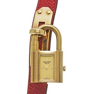エルメス ケリーウォッチ KE1.201 シャンパン レディース 時計 【中古】【wristwatch】