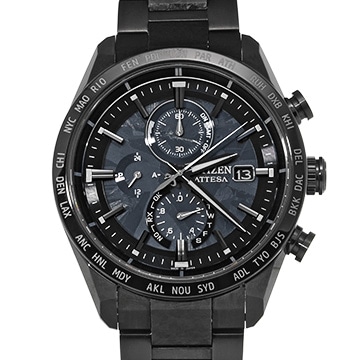 シチズン アテッサ ACT Line HAKUTO-Rコラボレーションモデル AT8287-62E ブラック メンズ 時計 【中古】【wristwatch】