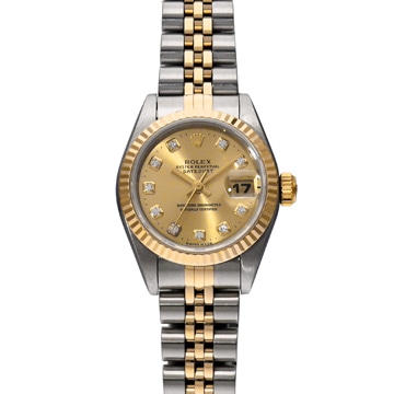 ロレックス デイトジャスト 69173G シャンパン/ダイヤモンド レディース 時計 【中古】【wristwatch】