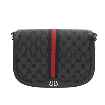 グッチ バレンシアガ ザ ハッカープロジェクト ブラック 670322 キャンバス/レザー ユニセックス バッグ 【中古】【bag】